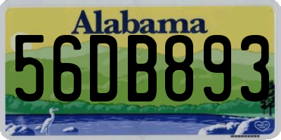 AL license plate 56DB893