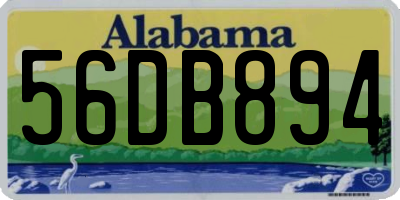 AL license plate 56DB894