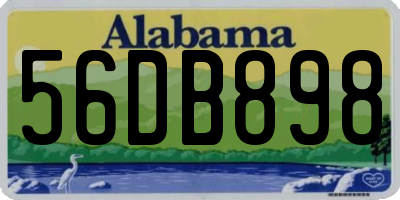 AL license plate 56DB898
