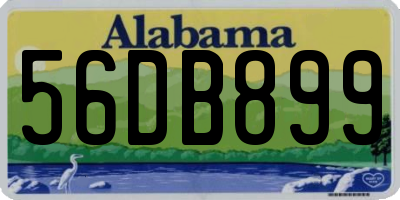 AL license plate 56DB899
