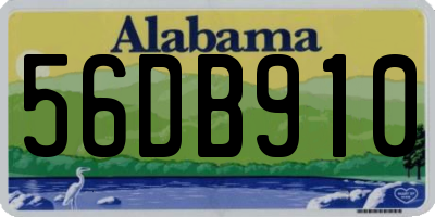 AL license plate 56DB910