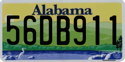 AL license plate 56DB911