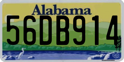 AL license plate 56DB914