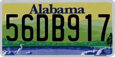 AL license plate 56DB917