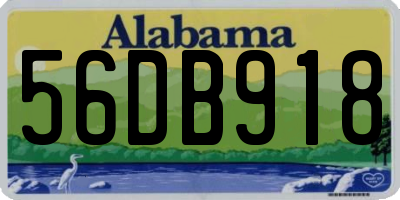 AL license plate 56DB918