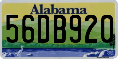 AL license plate 56DB920