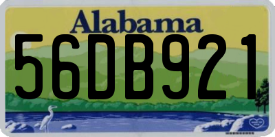AL license plate 56DB921
