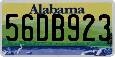 AL license plate 56DB923