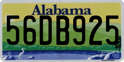 AL license plate 56DB925