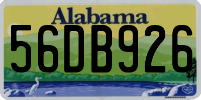 AL license plate 56DB926