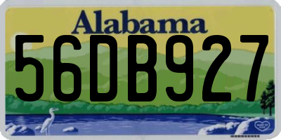 AL license plate 56DB927