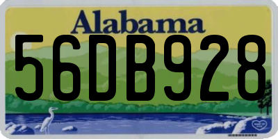 AL license plate 56DB928