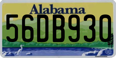 AL license plate 56DB930
