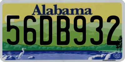 AL license plate 56DB932