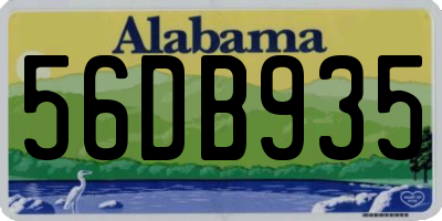 AL license plate 56DB935