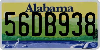 AL license plate 56DB938