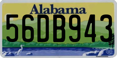 AL license plate 56DB943