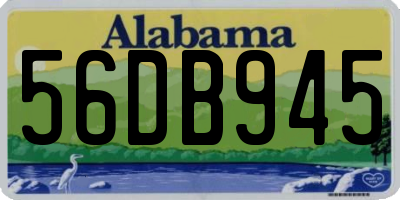 AL license plate 56DB945