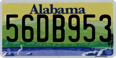 AL license plate 56DB953