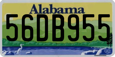 AL license plate 56DB955