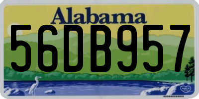 AL license plate 56DB957