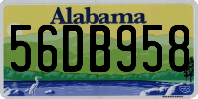 AL license plate 56DB958