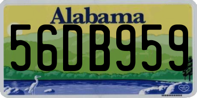 AL license plate 56DB959
