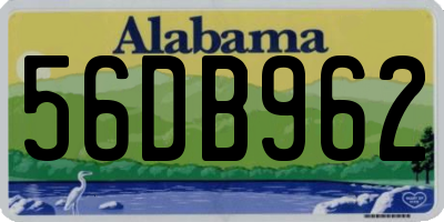 AL license plate 56DB962