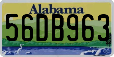 AL license plate 56DB963
