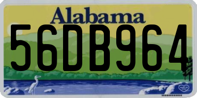 AL license plate 56DB964