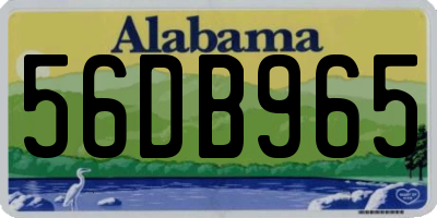 AL license plate 56DB965