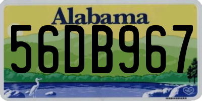 AL license plate 56DB967