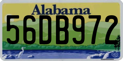 AL license plate 56DB972