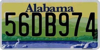 AL license plate 56DB974