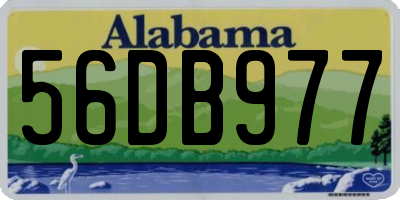 AL license plate 56DB977