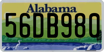 AL license plate 56DB980