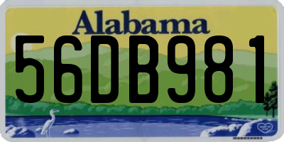 AL license plate 56DB981
