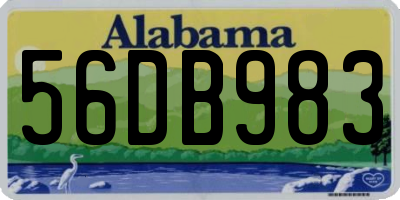 AL license plate 56DB983