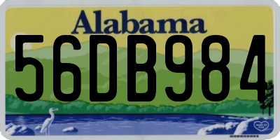 AL license plate 56DB984