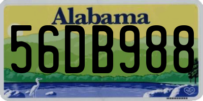 AL license plate 56DB988