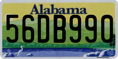AL license plate 56DB990