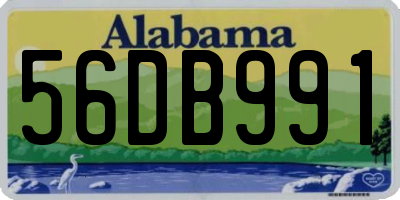 AL license plate 56DB991