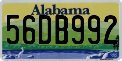 AL license plate 56DB992