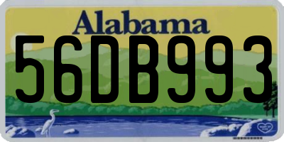AL license plate 56DB993