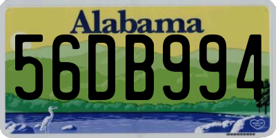 AL license plate 56DB994