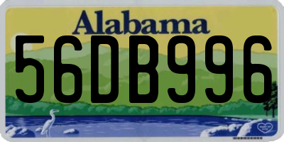 AL license plate 56DB996