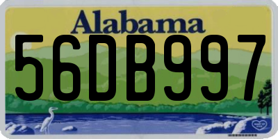 AL license plate 56DB997