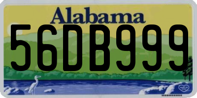 AL license plate 56DB999