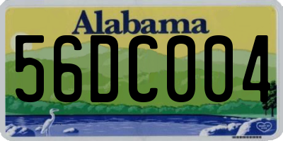 AL license plate 56DC004