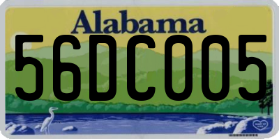 AL license plate 56DC005